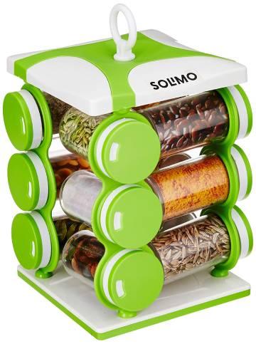 Amazon Brand - Solimo Revolving Plastic Spice Rack set