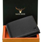 NAPA HIDE Wildhorn India Black Leather Men's Wallet