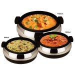 Jaypee Glasserol Set Black, Set of 3 Casserole