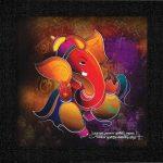 SAF Ganesha UV Coated Home Decorative Framed Painting