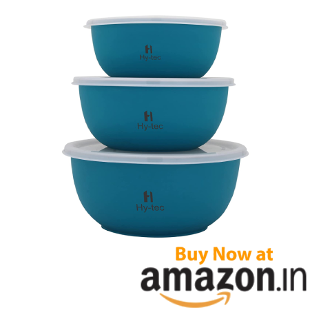 H Hy-tec Microwave Safe Stainless Steel Mixing Bowl - Set of 3