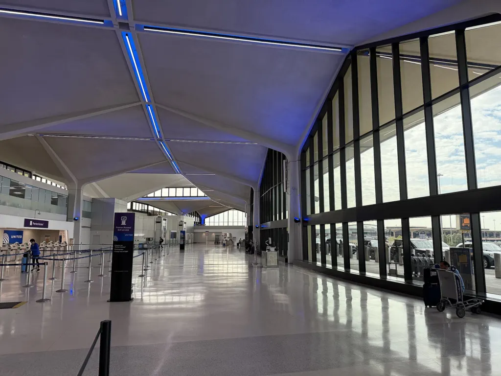 Interior of Terminal C at Newark Liberty International Airport in New Jersey, photographed in September 2025