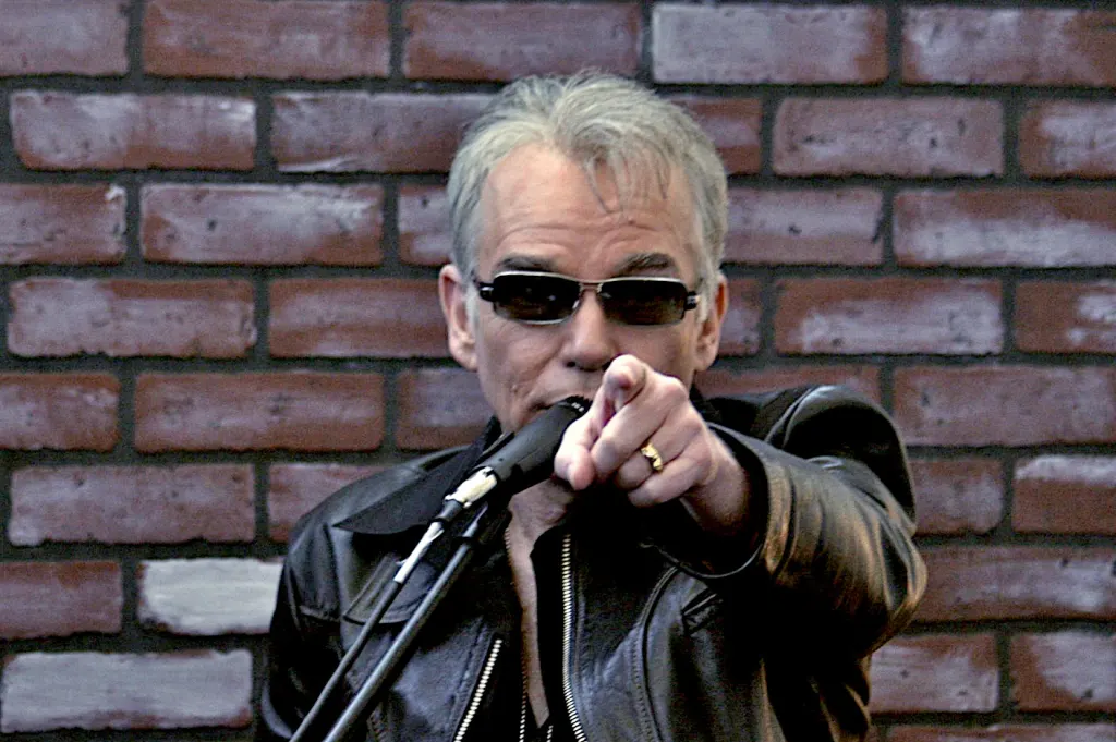 Billy Bob Thornton pointing toward the camera at the South by Southwest festival in Austin, Texas