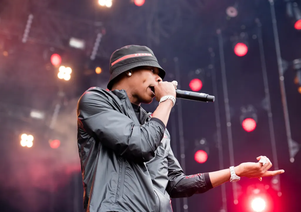 Lil Baby performing on stage at the Openair Frauenfeld festival in Switzerland in 2019