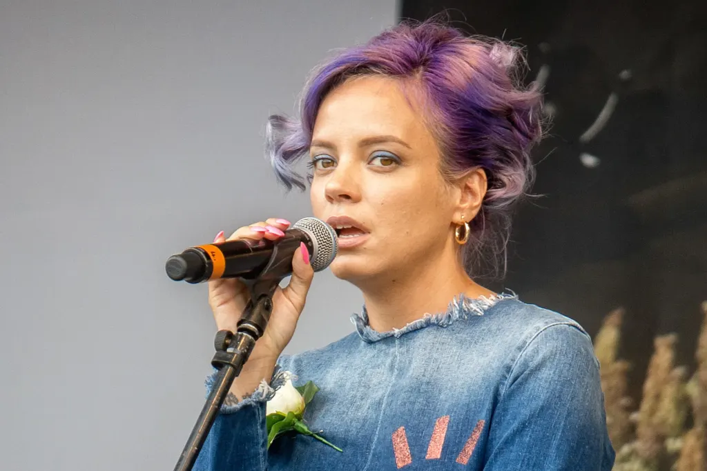 Singer Lily Allen photographed in London