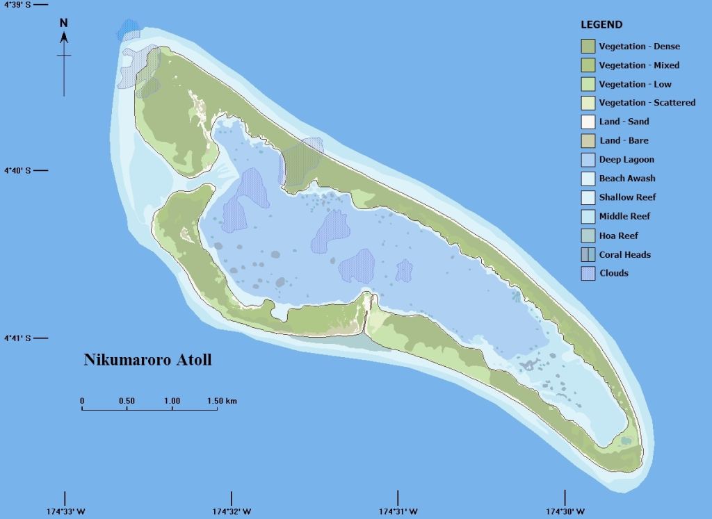Map of Nikumaroro