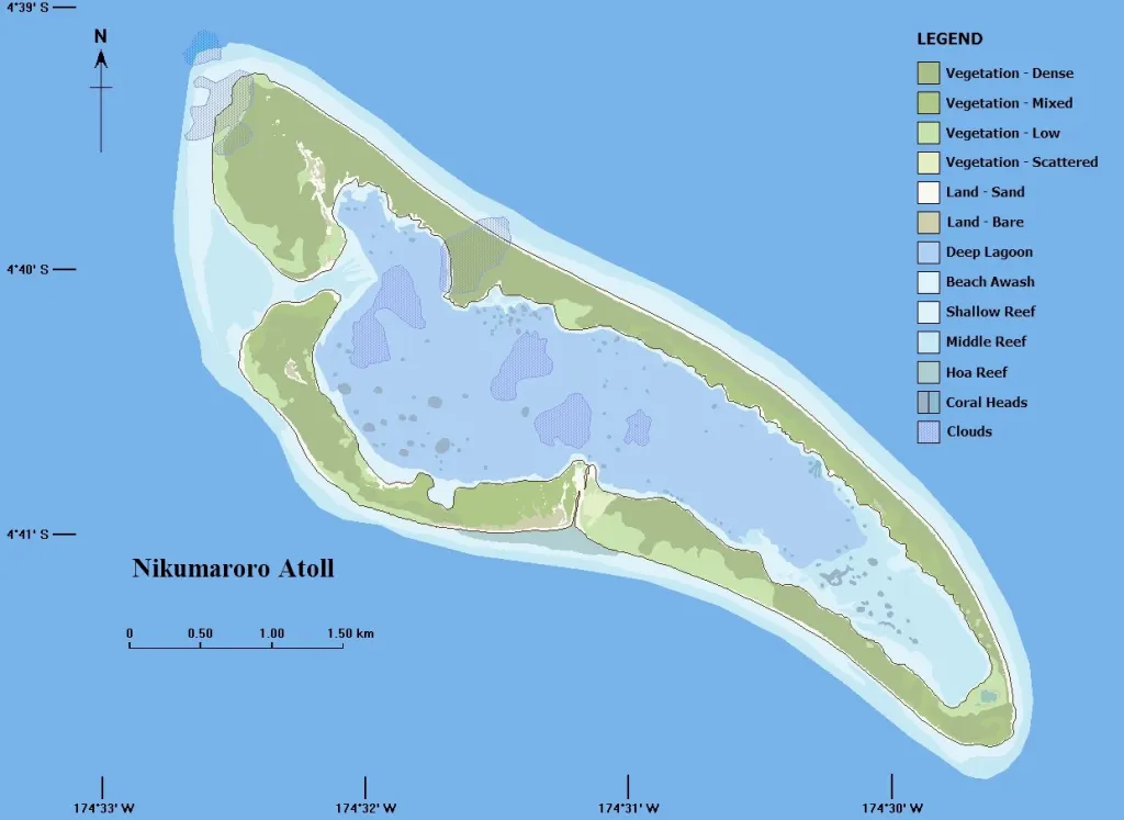 Map of Nikumaroro