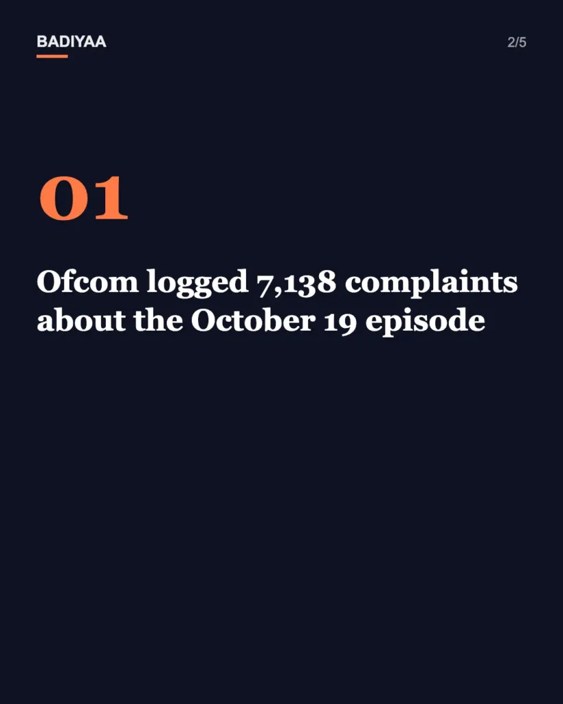 Slide 2 of 5: Big Brother UK gives Omar an on-air warning after 7,138 Ofcom complaints over Rhianna scenes