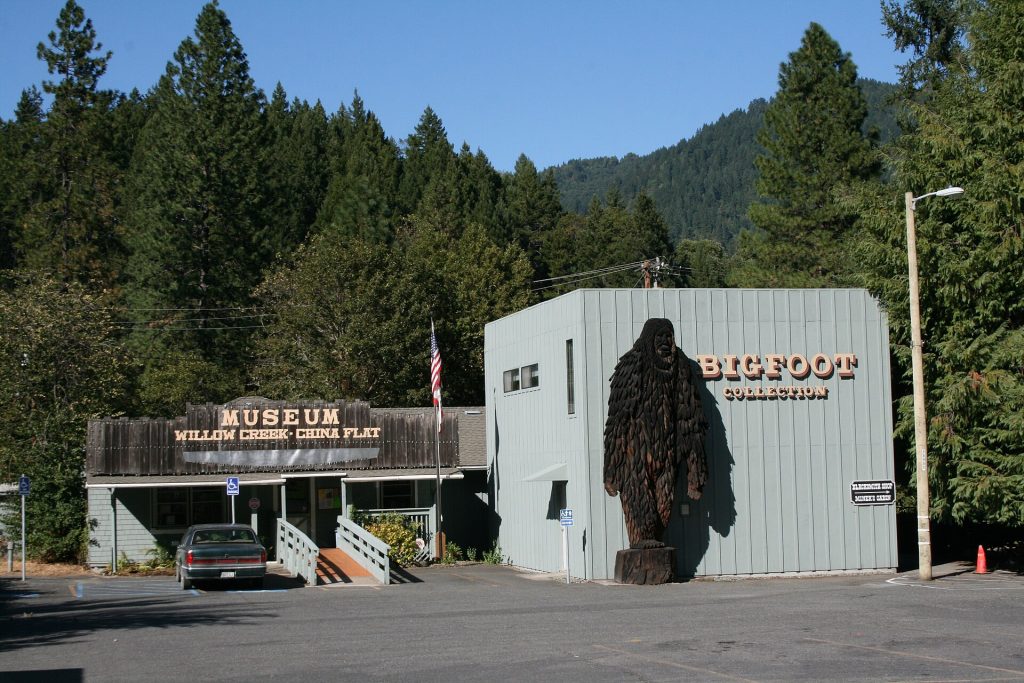 The Bigfoot museum in Willow Creek, California, near Bluff Creek