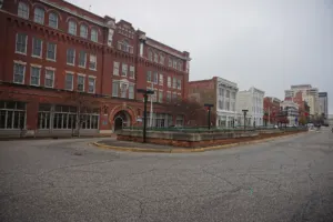 Commerce Street in downtown Montgomery, Alabama, photographed in December 2018
