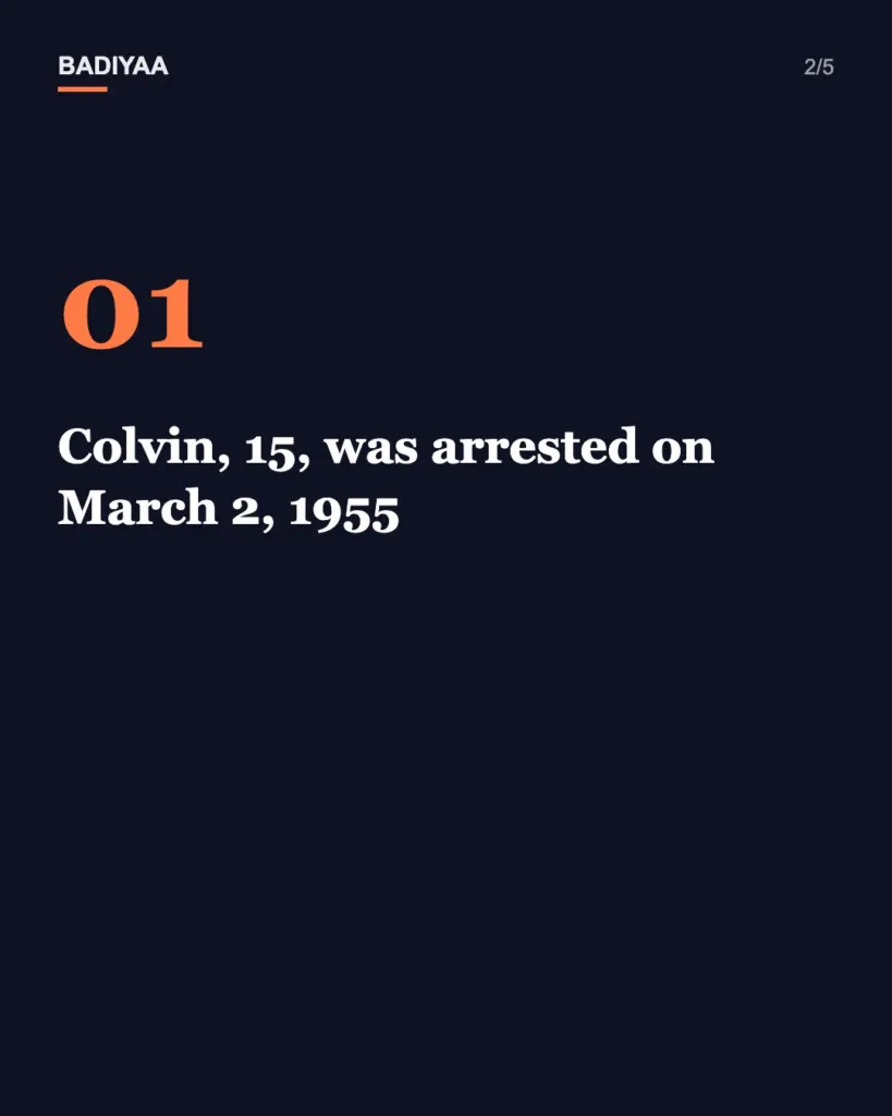 Slide 2 of 5: Claudette Colvin refused her Montgomery bus seat 274 days before Rosa Parks, then helped win in court