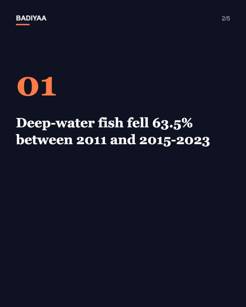 Slide 2 of 5: Deep-sea life in the Gulf of Mexico may still be reeling from Deepwater Horizon; fish fell 63.5% after 2011