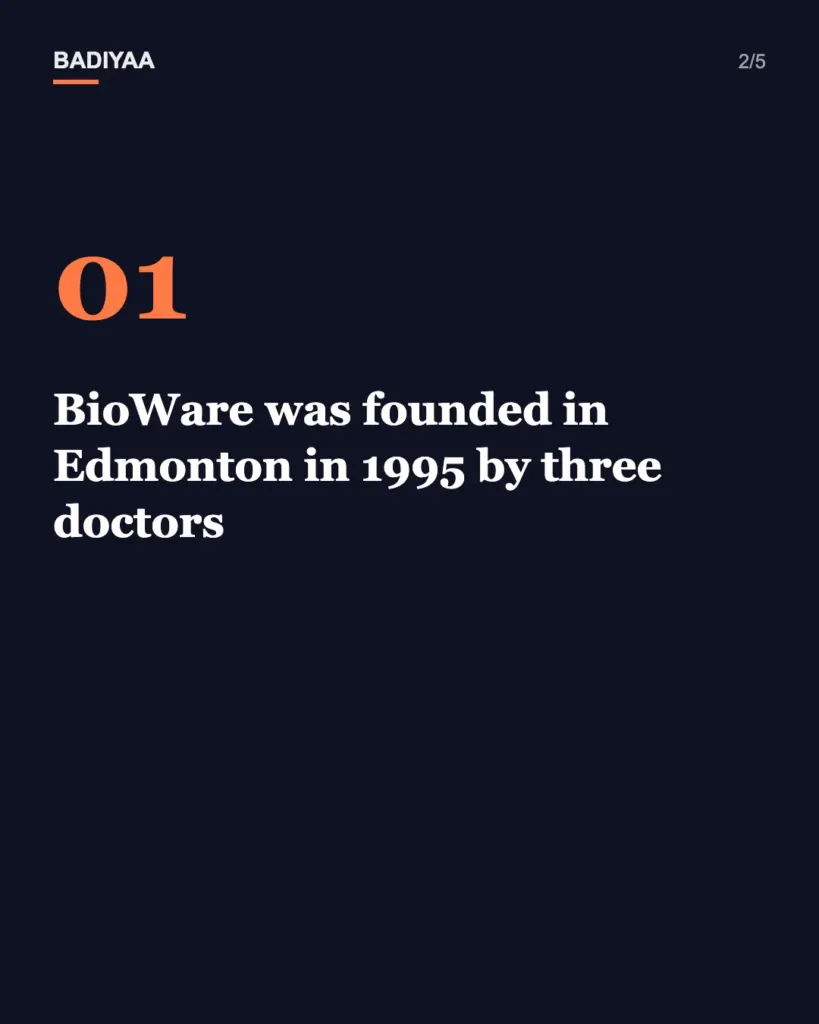 Slide 2 of 5: EA closes BioWare in Edmonton after 31 years and cancels the next Mass Effect game