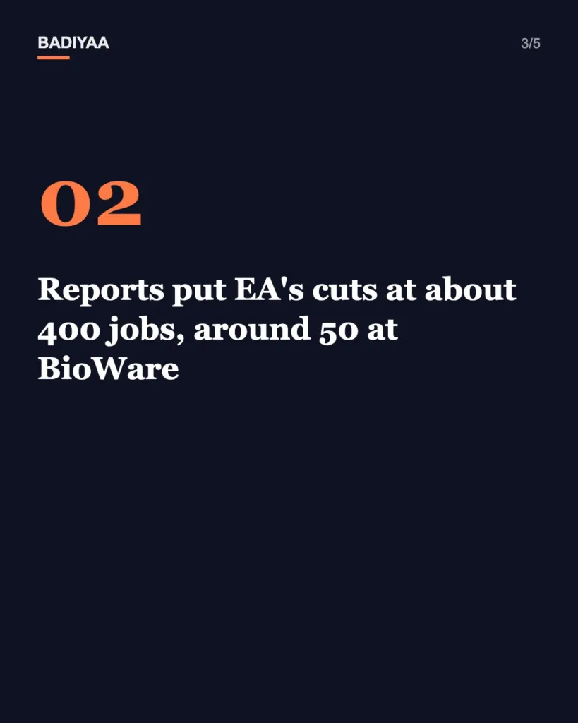 Slide 3 of 5: EA closes BioWare in Edmonton after 31 years and cancels the next Mass Effect game