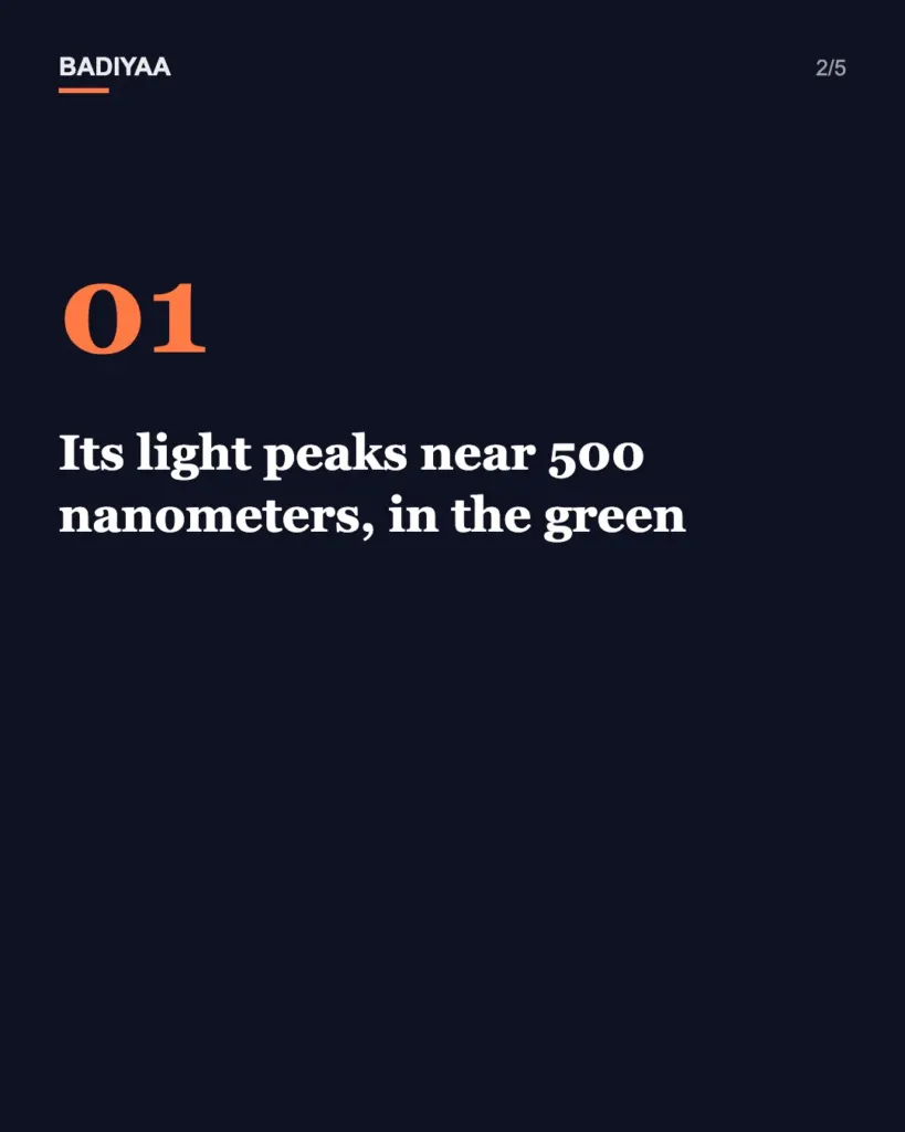 Slide 2 of 5: A white dwarf 284 light-years away may be the first green star; sodium soaks up its orange light
