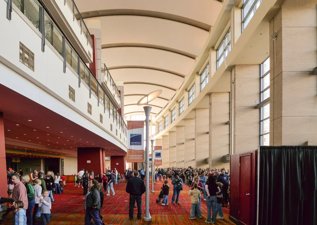 Exterior of the Connecticut Convention Center in Hartford, Connecticut, photographed in 2009