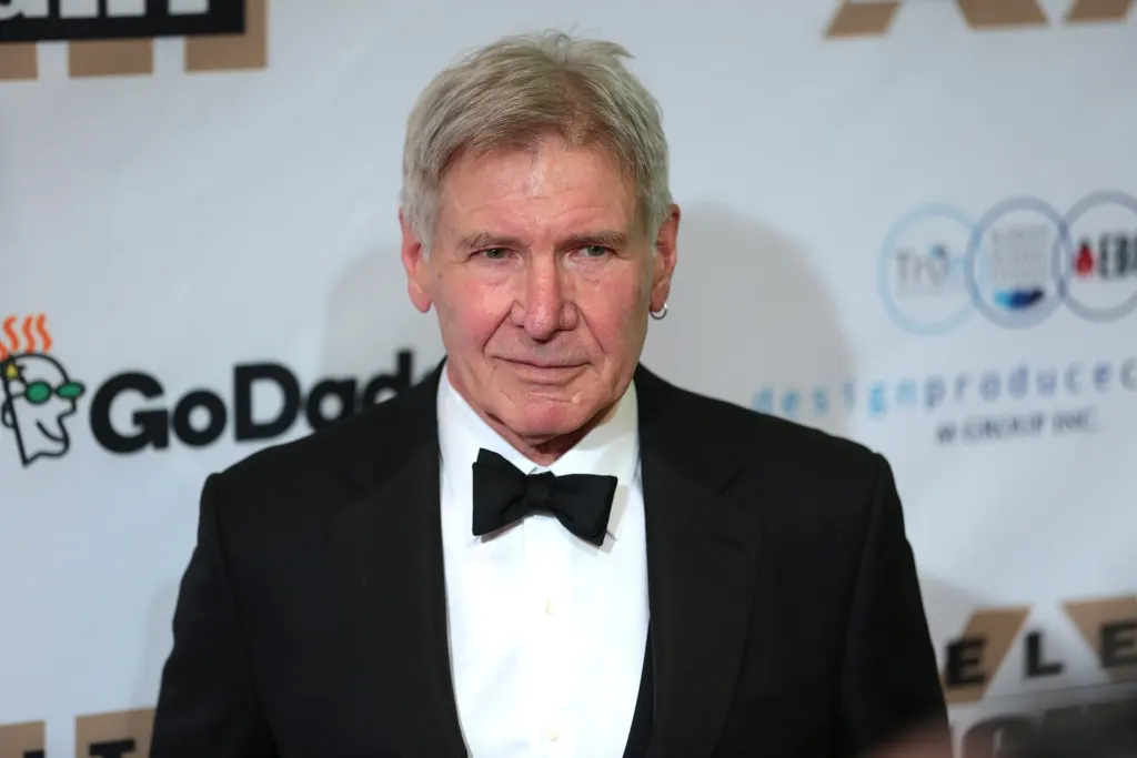 Harrison Ford on the red carpet at the Celebrity Fight Night charity event in Phoenix, Arizona, in March 2017