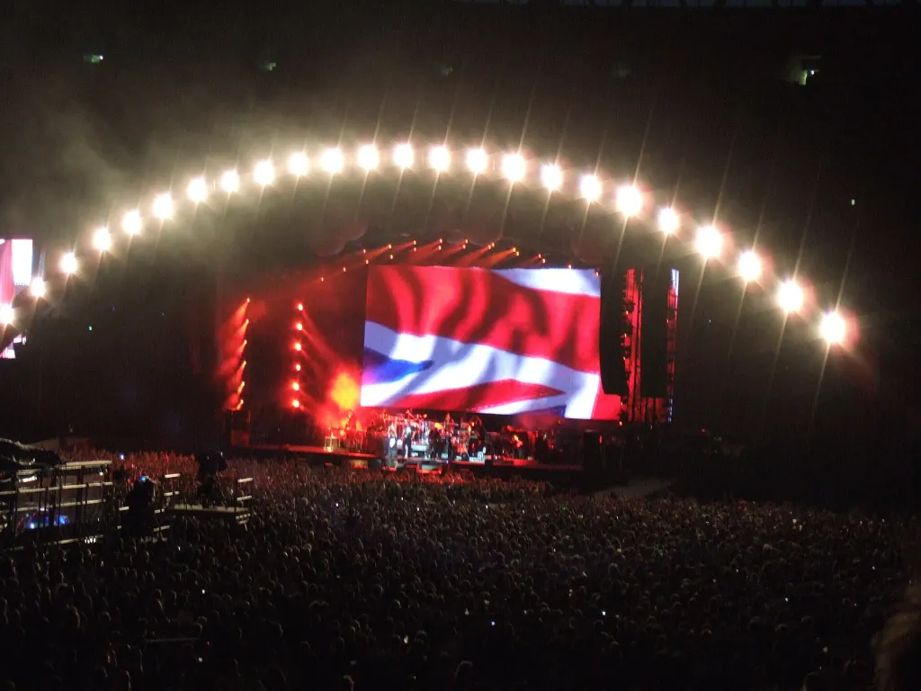 Jay-Z performing at Wembley Stadium in London in September 2009