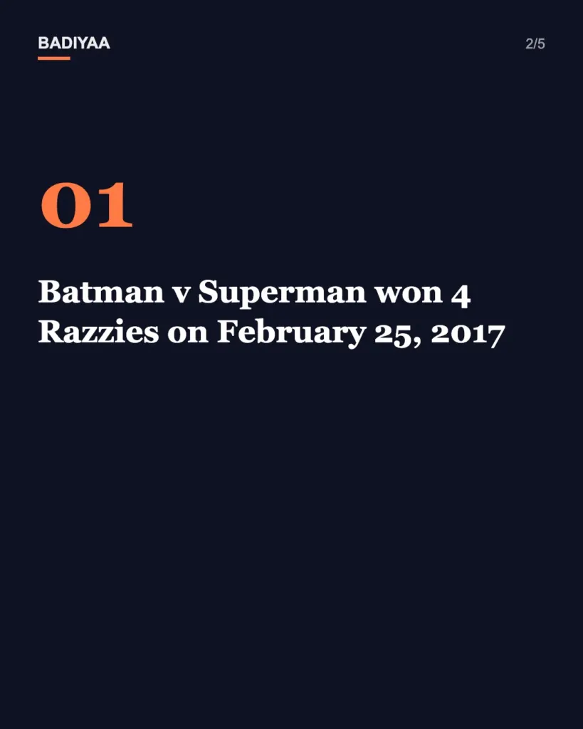 Slide 2 of 5: Jesse Eisenberg says his Batman v Superman Razzie cost him studio roles and pushed him to direct