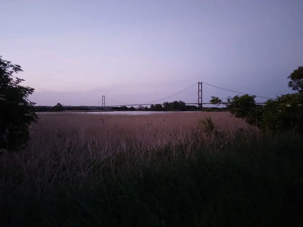 The Humber Bridge near Hull, England
