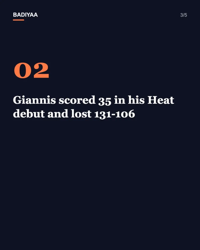 Slide 3 of 5: Wembanyama’s 1-for-13 and Giannis’s 35 in Miami: what the NBA’s opening nights do and do not tell us