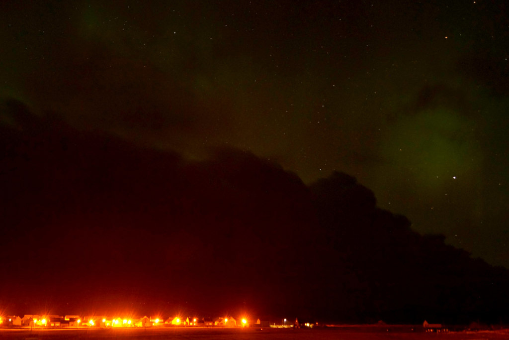 Aurora borealis over Baltasound