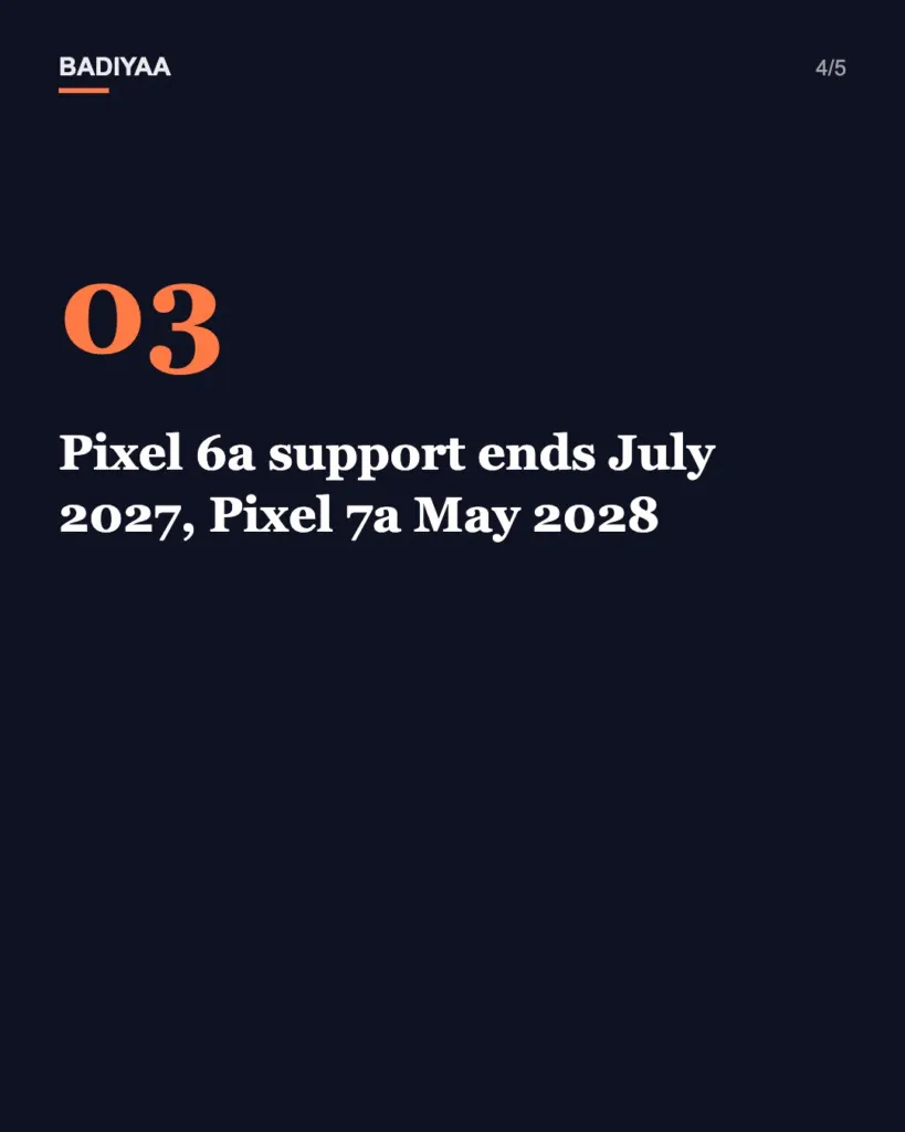 Slide 4 of 5: Pixel 6 and 6 Pro reach the end of Google’s five-year update promise this month after one last patch