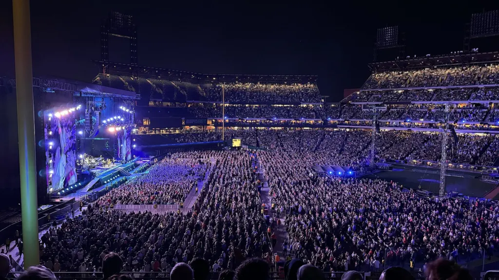 Bruce Springsteen and the E Street Band performing at Citizens Bank Park in Philadelphia on August 21, 2024