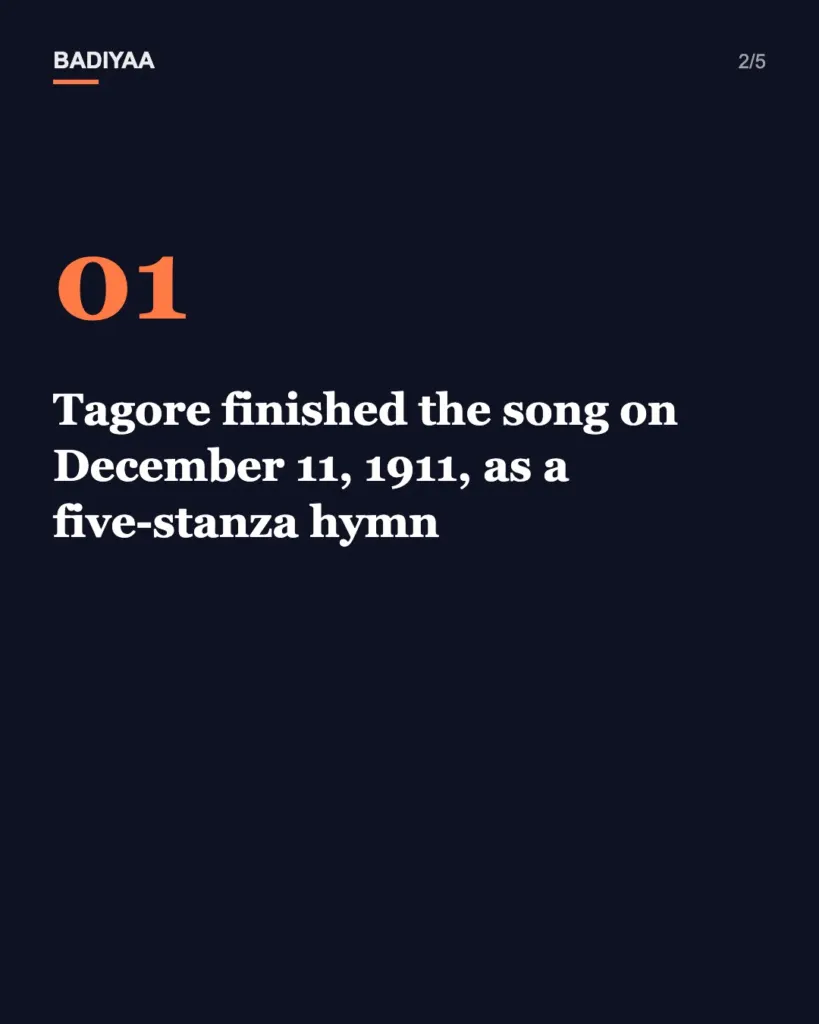 Slide 2 of 5: Was India’s anthem written for King George V? Tagore’s 1937 letter and the 1911 records say no