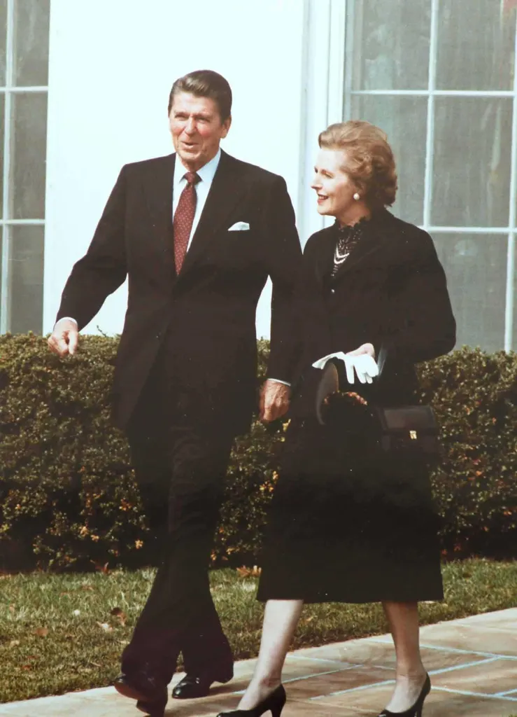 Margaret Thatcher with Ronald Reagan
