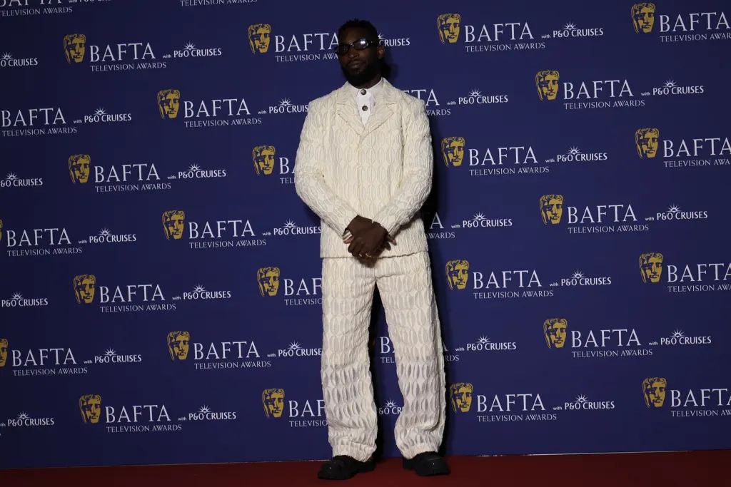 Tinie Tempah at the BAFTA Television Awards in London in 2026
