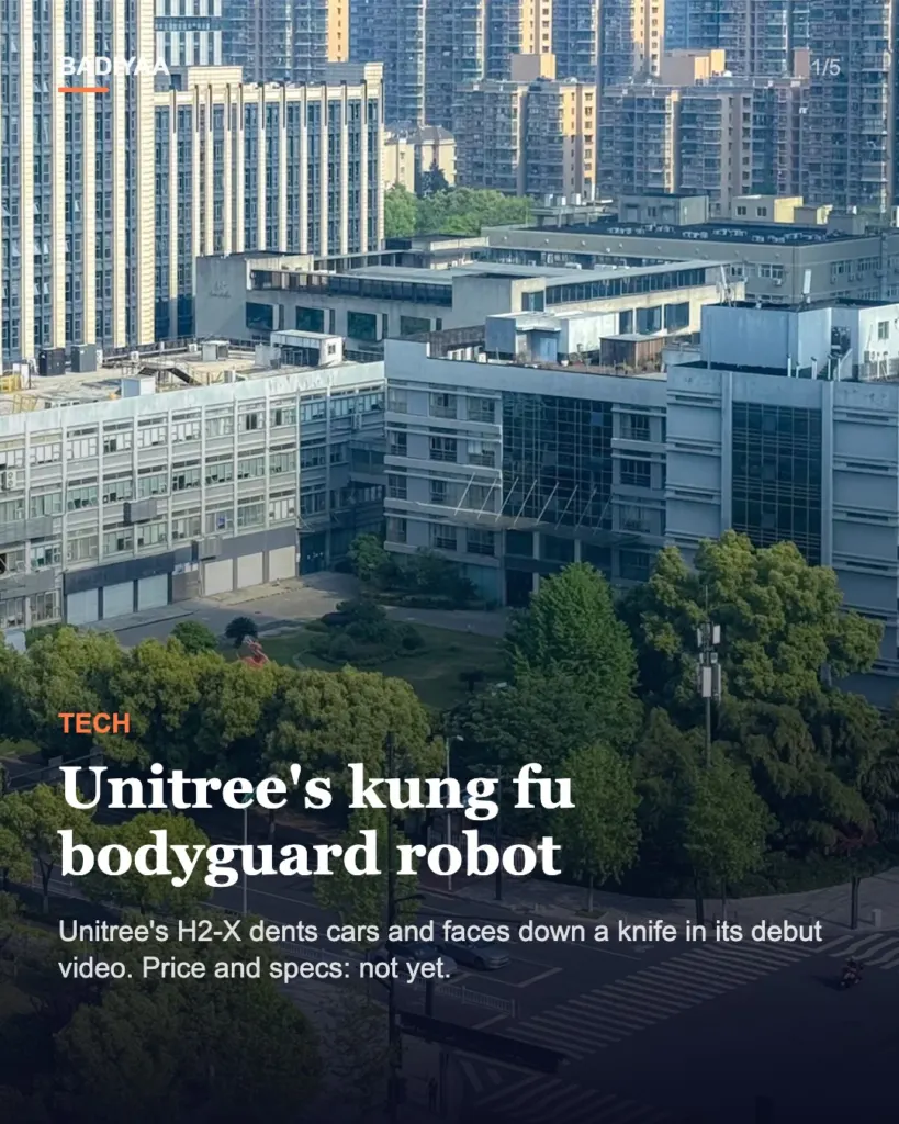 Slide 1 of 5: Unitree unveils H2-X ‘Kung Fu Legend Guardian’, a bodyguard humanoid with no price or spec sheet yet