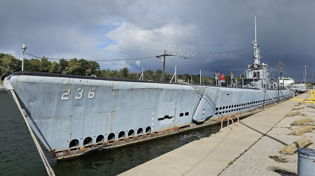 USS Silversides moored as a museum ship in Muskegon, Michigan