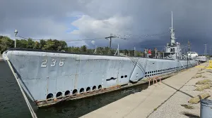 USS Silversides moored as a museum ship in Muskegon, Michigan