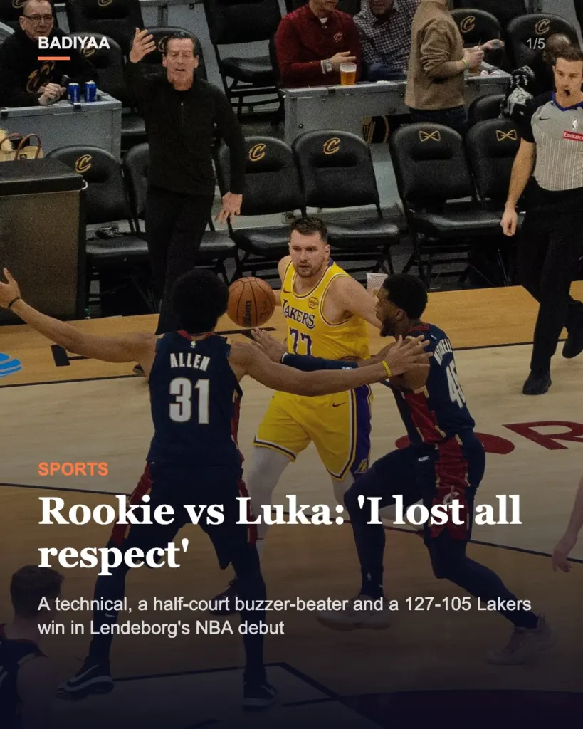 Slide 1 of 5: Warriors rookie Yaxel Lendeborg says he ‘lost all respect’ for Luka Dončić after Lakers rout
